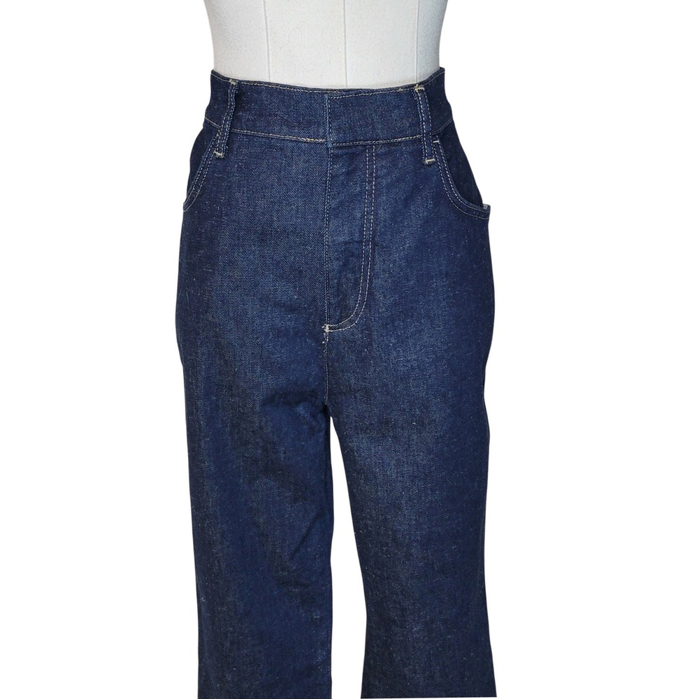 Anthropologie Pilcro Wide Leg Jeans 29 Dark Wash High Rise Western Coastal Boho - Picture 4 of 9